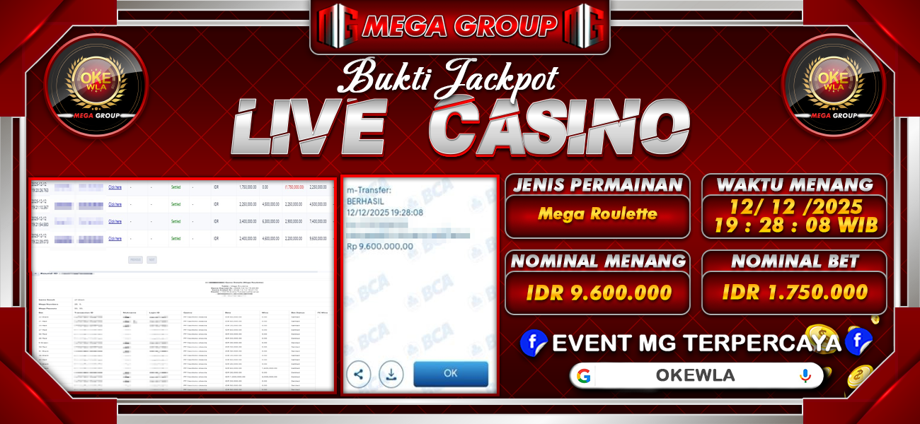 Bukti JP situs Okewla hari Jumat, 12 Desember 2025